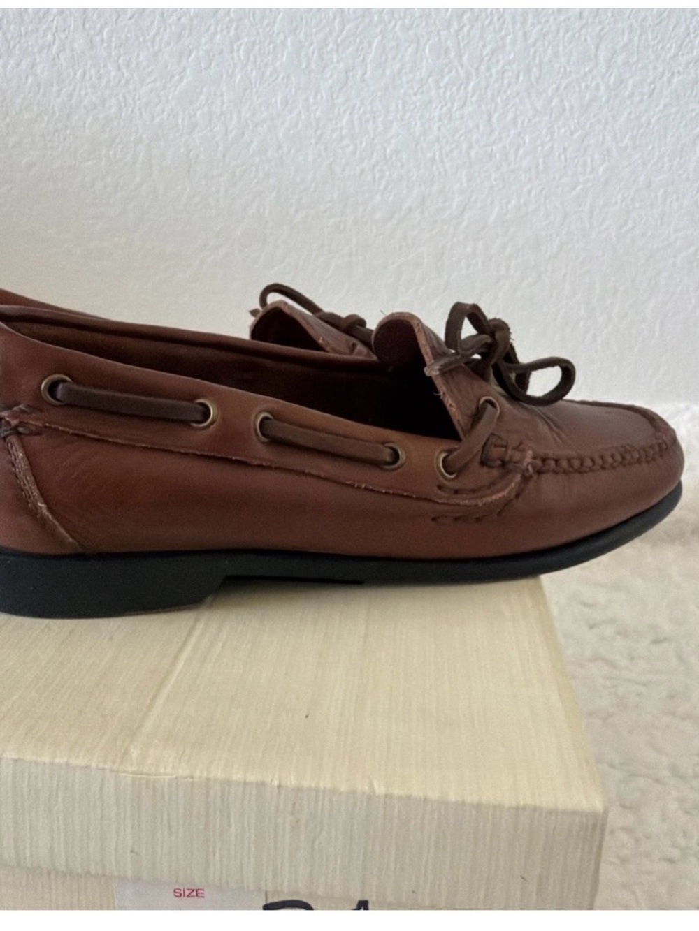 Cole Haan Brown Leather Moccasin Loafers - Picture 6 of 8